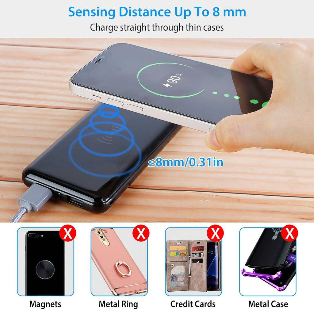 Qi Wireless Charging Station 10000mAh Power Bank