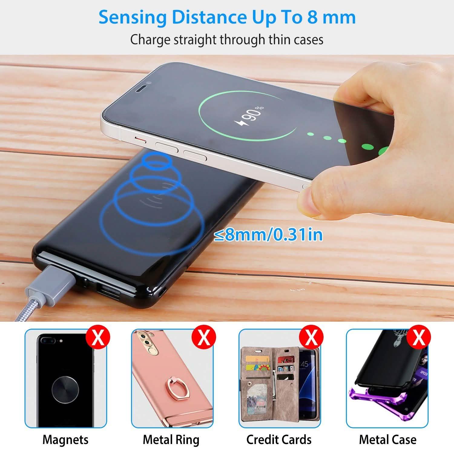 Qi Wireless Charging Station 10000mAh Power Bank