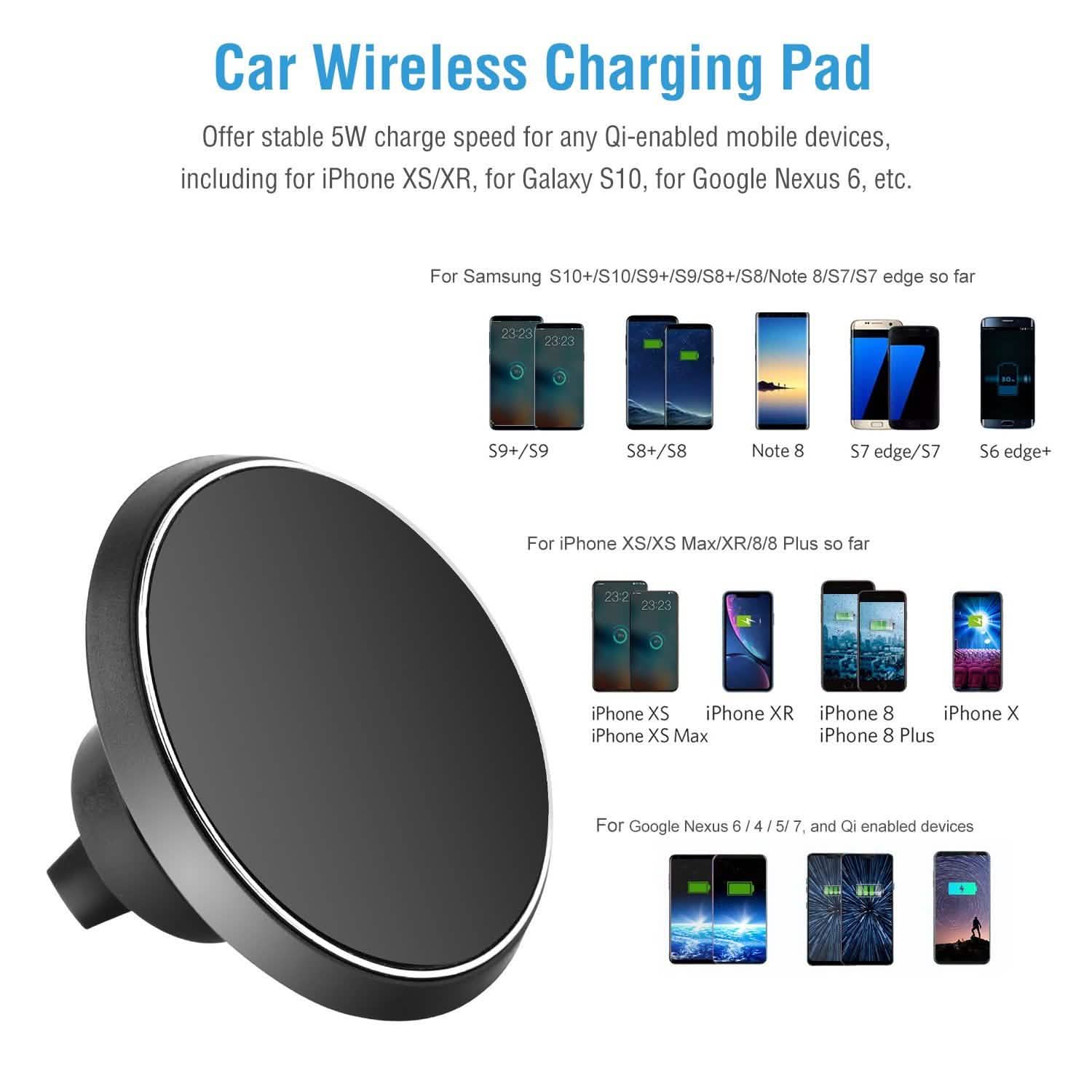Qi Wireless Magnetic Car Charger