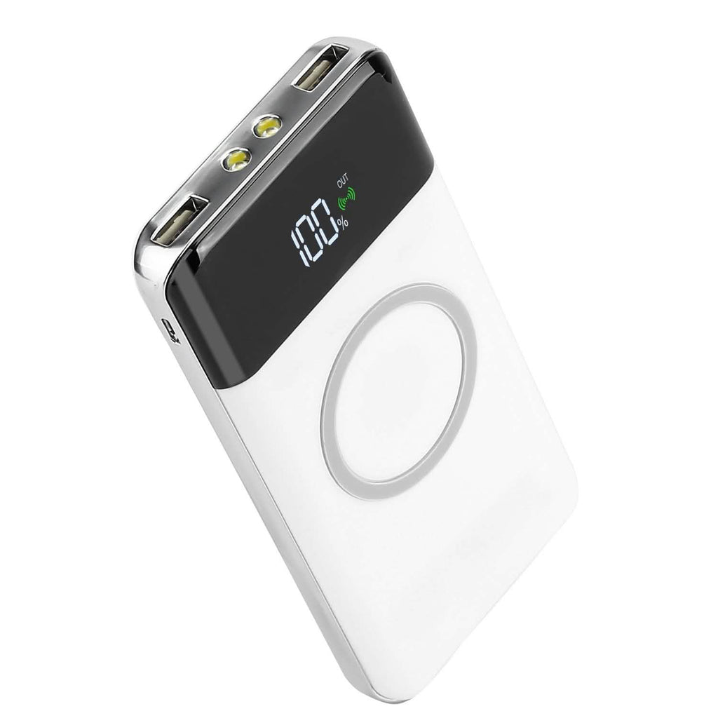 Qi Wireless Station 10000mAh Powerbank with 4 Modes Flashlight