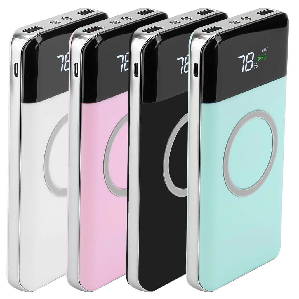 Qi Wireless Station 10000mAh Powerbank with 4 Modes Flashlight