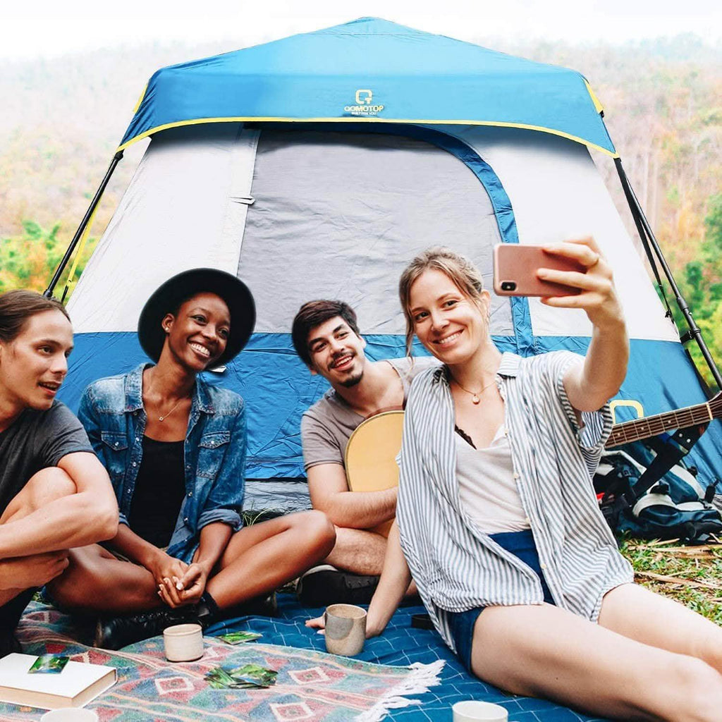 QOMOTOP 6 Person 60 Seconds Set Up Camping Tent