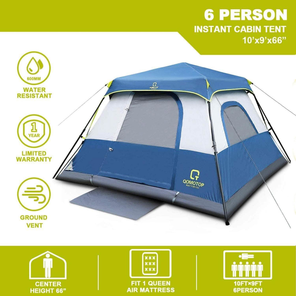 QOMOTOP 6 Person 60 Seconds Set Up Camping Tent