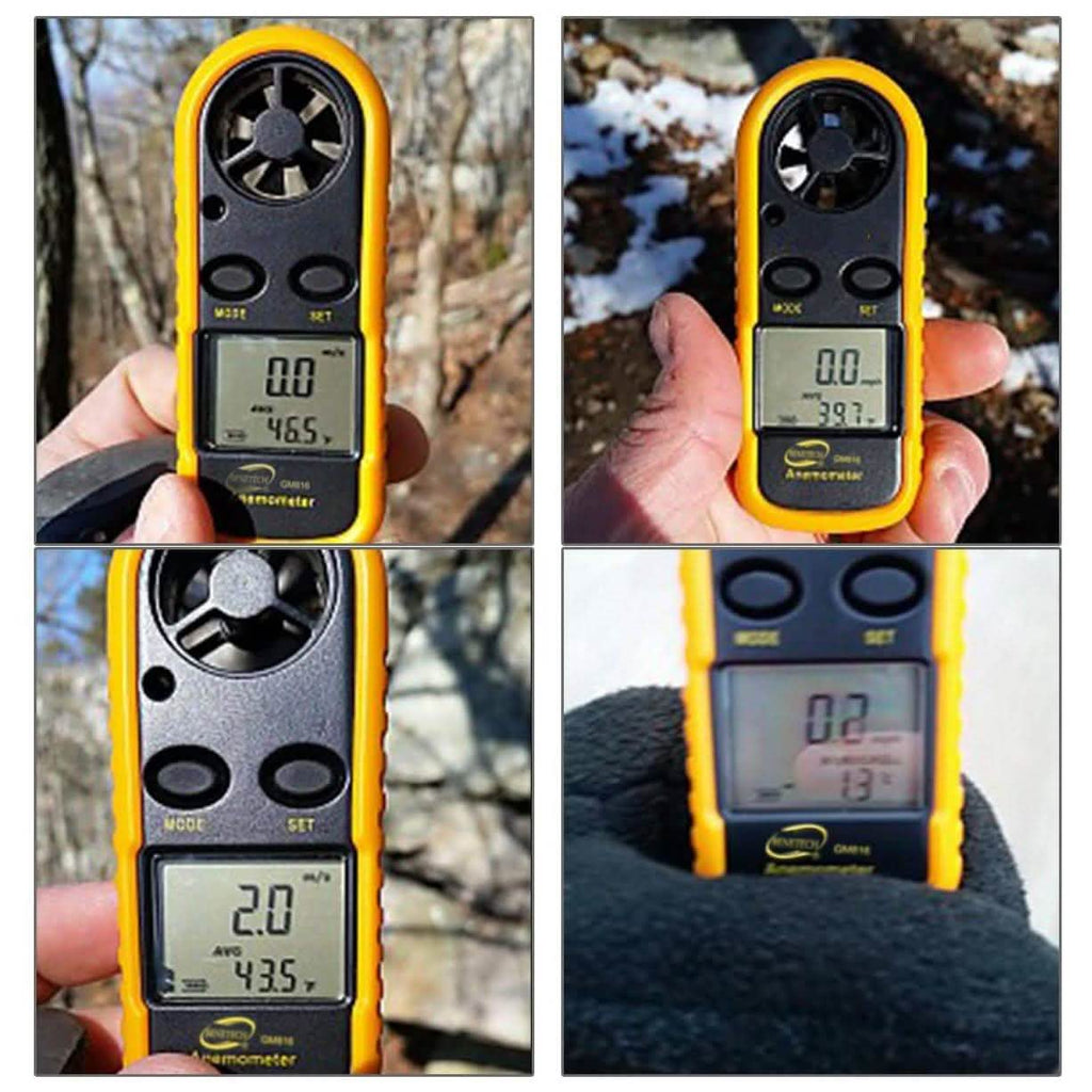 Qotone GM816 Digital Anemometer Wind-Speed Gauge Meter