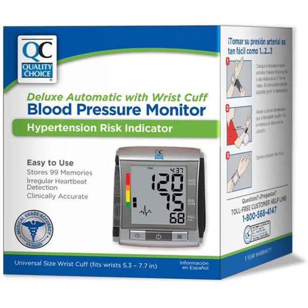 Quality Choice Deluxe Automatic Wrist Cuff Blood Pressure Monitor
