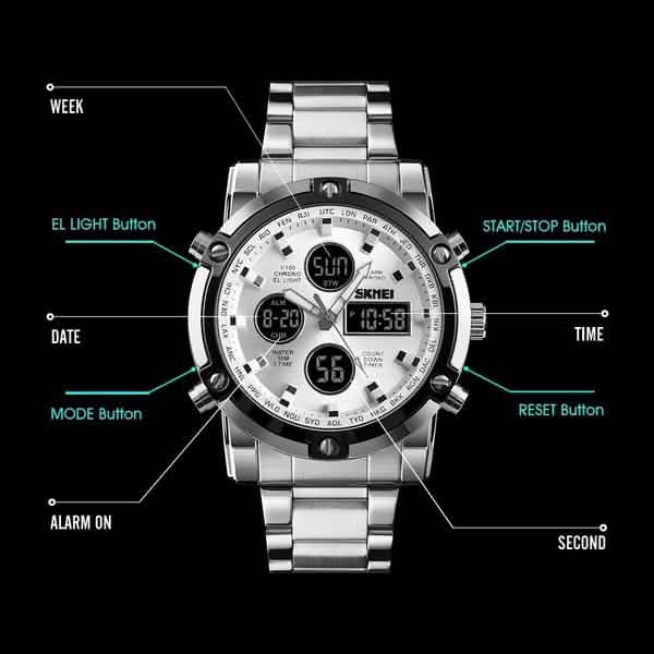 Quartz Men's Digital Clock Fashion Watch Relogio Masculino 1389