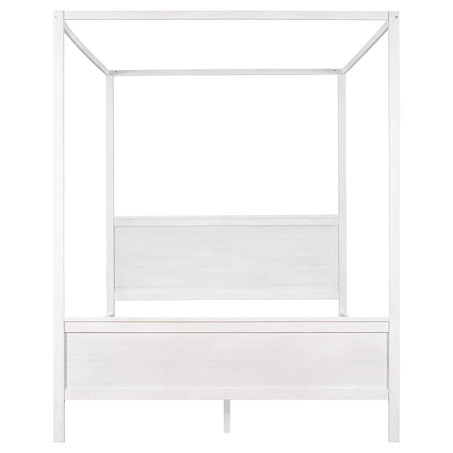 Queen Size Canopy Bed with 2 Nightstands