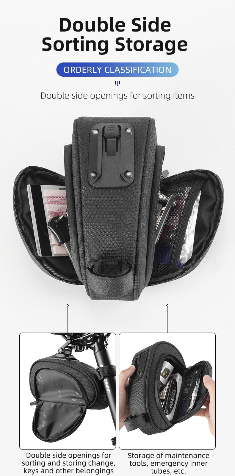 Rainproof Bicycle Bag Shock Proof Bike Bag For Reflective Large Capacity Seat Bike Bag Accessories Bag Seat Bag Bike Bag Under Seat Bicycle Bag Cycling Accessories Storage Pouch Bike For Mountain Road Bike