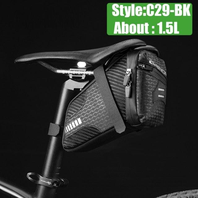 Rainproof Bicycle Bag Shock Proof Bike Bag For Reflective Large Capacity Seat Bike Bag Accessories Bag Seat Bag Bike Bag Under Seat Bicycle Bag Cycling Accessories Storage Pouch Bike For Mountain Road Bike