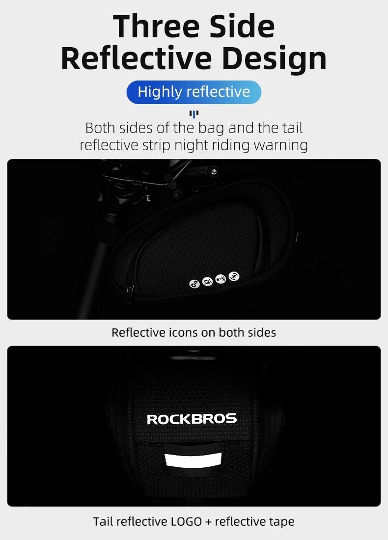 Rainproof Bicycle Bag Shock Proof Bike Bag For Reflective Large Capacity Seat Bike Bag Accessories Bag Seat Bag Bike Bag Under Seat Bicycle Bag Cycling Accessories Storage Pouch Bike For Mountain Road Bike