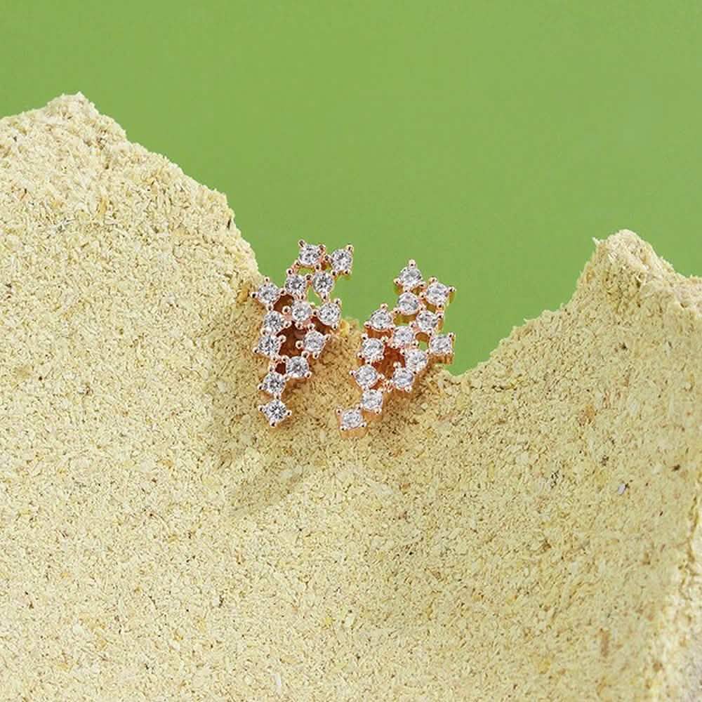 Real Mesh 925 Sterling Silver Stud Earrings