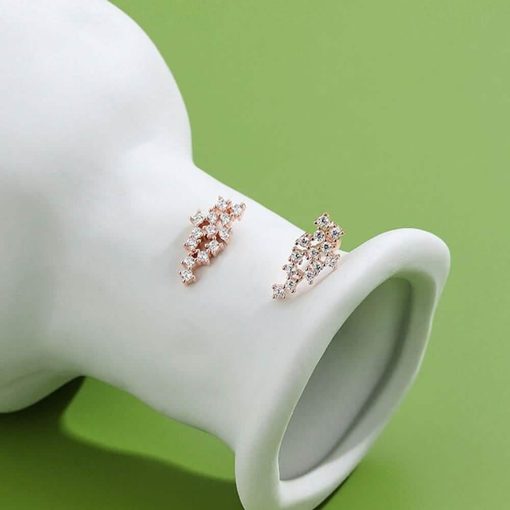 Real Mesh 925 Sterling Silver Stud Earrings