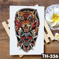 Realistic 3D Wolf Moon Temporary Tattoo Sticker Waterproof Stylish Body New Luxury Animal Tattoo For Men Women