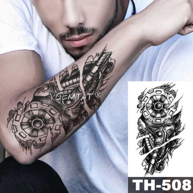 Realistic Temporary Lion Wolf Sticker Tattoo Waterproof  Elegant Body Arm Warrior Tattoo For Mens