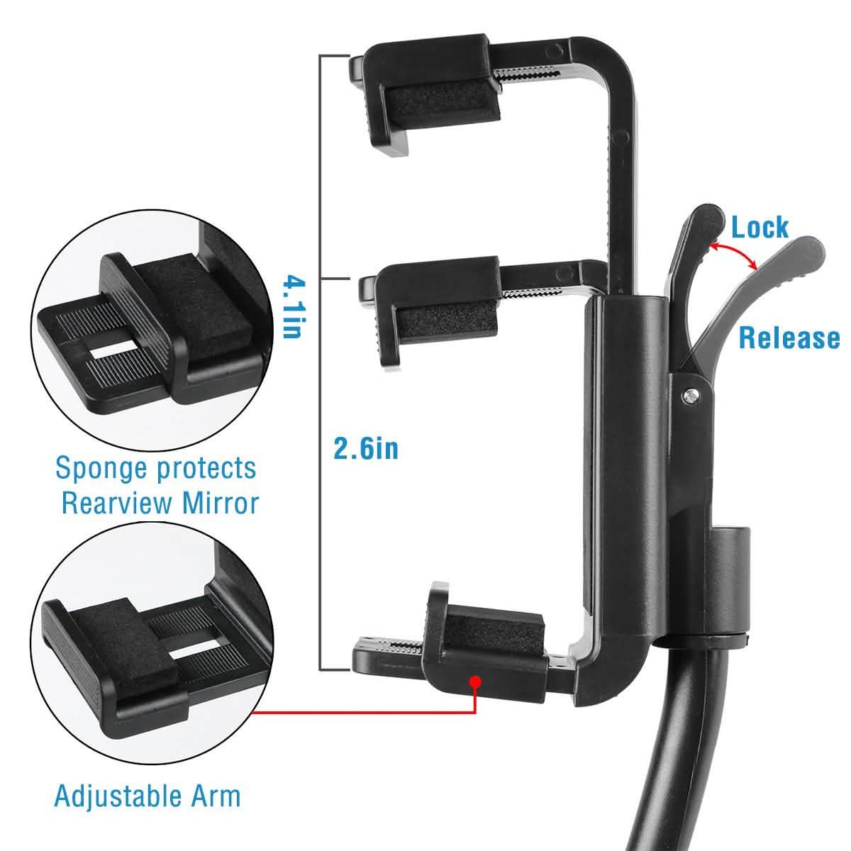 Rear View Mirror Car Mount Holder