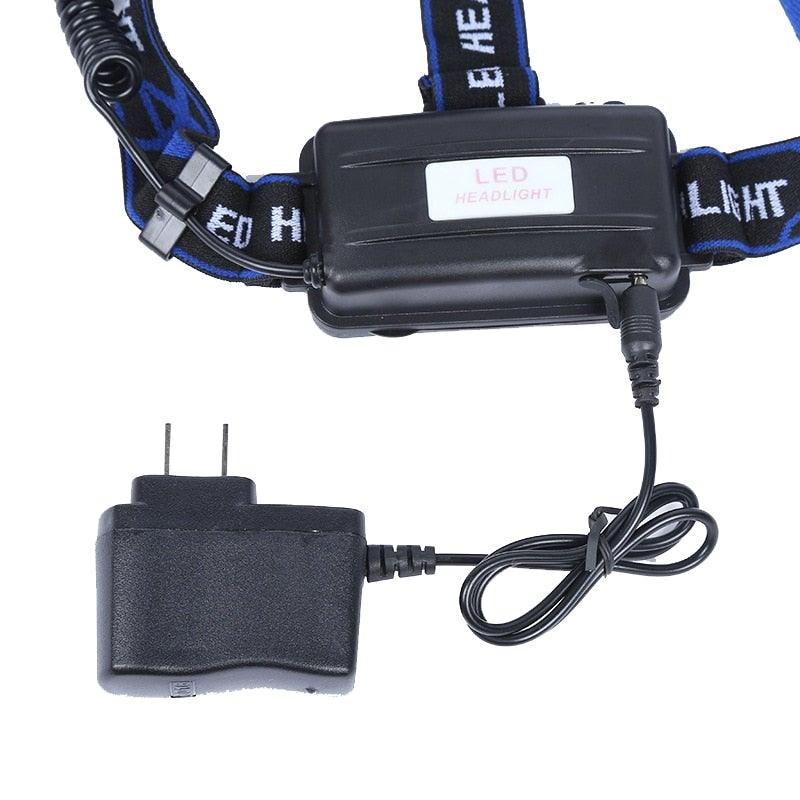 Rechargeable Adjustable 10000LM Led Headlamp Micro USB Charger Flashlight Head Lamp Portable Light Torch Flashlight For Night Work Camping Hiking  Walking