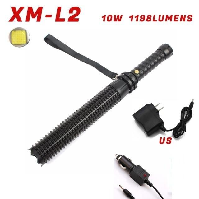 Rechargeable Adjustable LED Flashlights High Lumen Super Bright Handheld Waterproof Zoomable Portable Flashlight For Outdoor Baseball Bat Hiking CampingSelf Defense