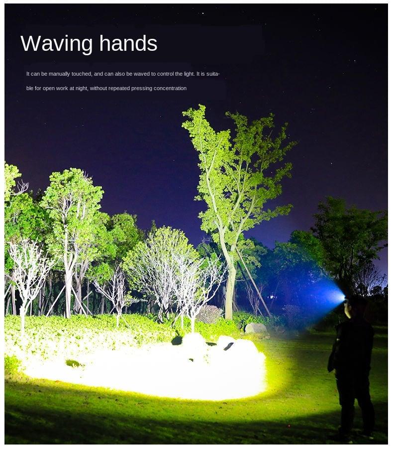 Rechargeable Adjustable LED Headlight Strong Light Zoomable Long-distance Waterproof Super Bright Head-mounted Led Headlamp For Hiking Night Fishing Outdoor Miner's Lamp