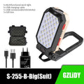 Rechargeable Adjustable USB LED Portable Charger Battery High Capacity with Digital Display LCD Screen Waterproof Flashlight COB Work Light For Repairing Outdoor Camping