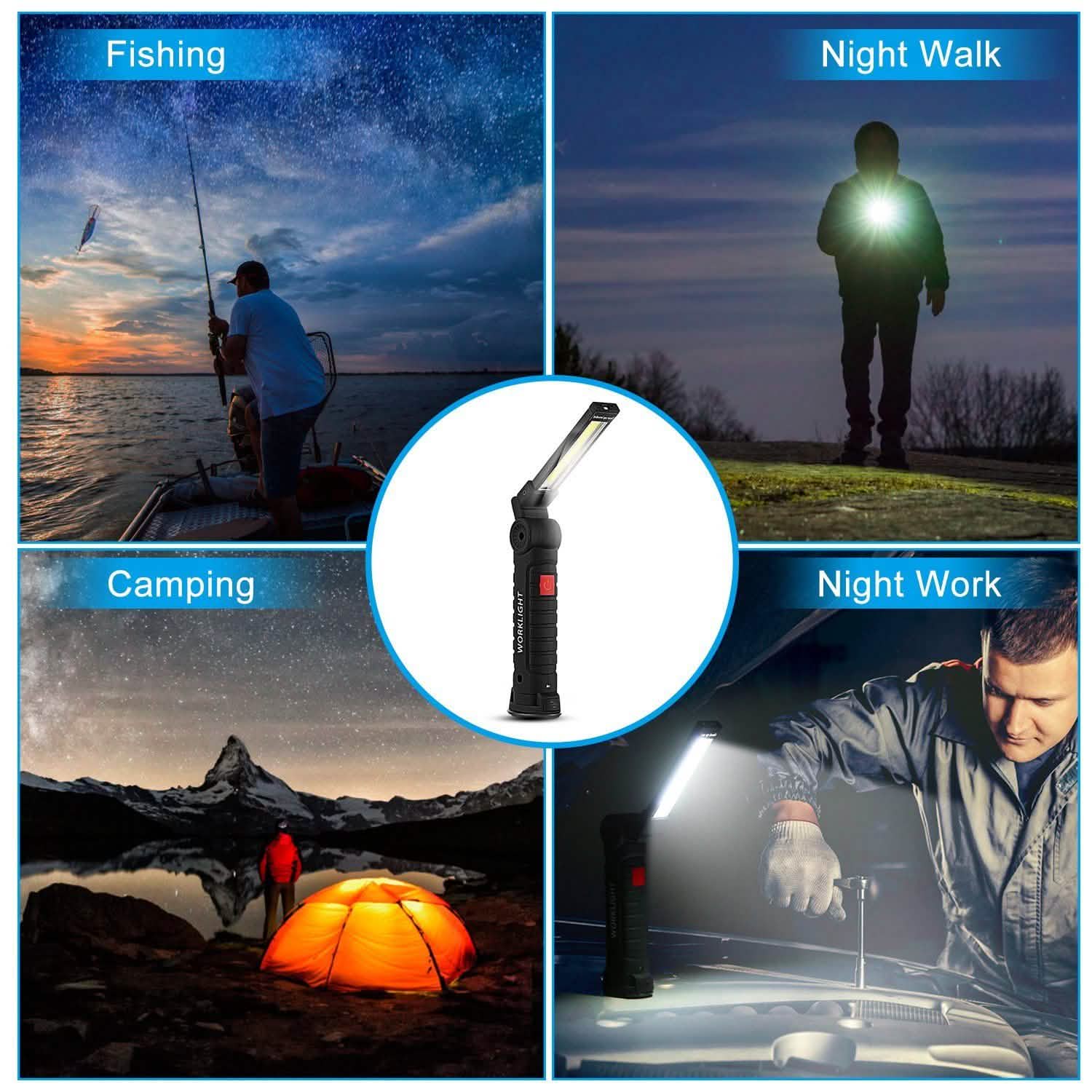 Rechargeable COB LED Slim Work Folding Light