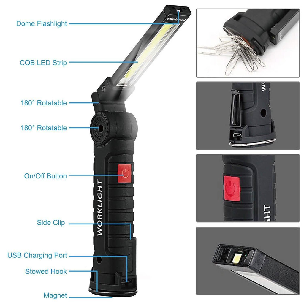 Rechargeable COB LED Slim Work Folding Light