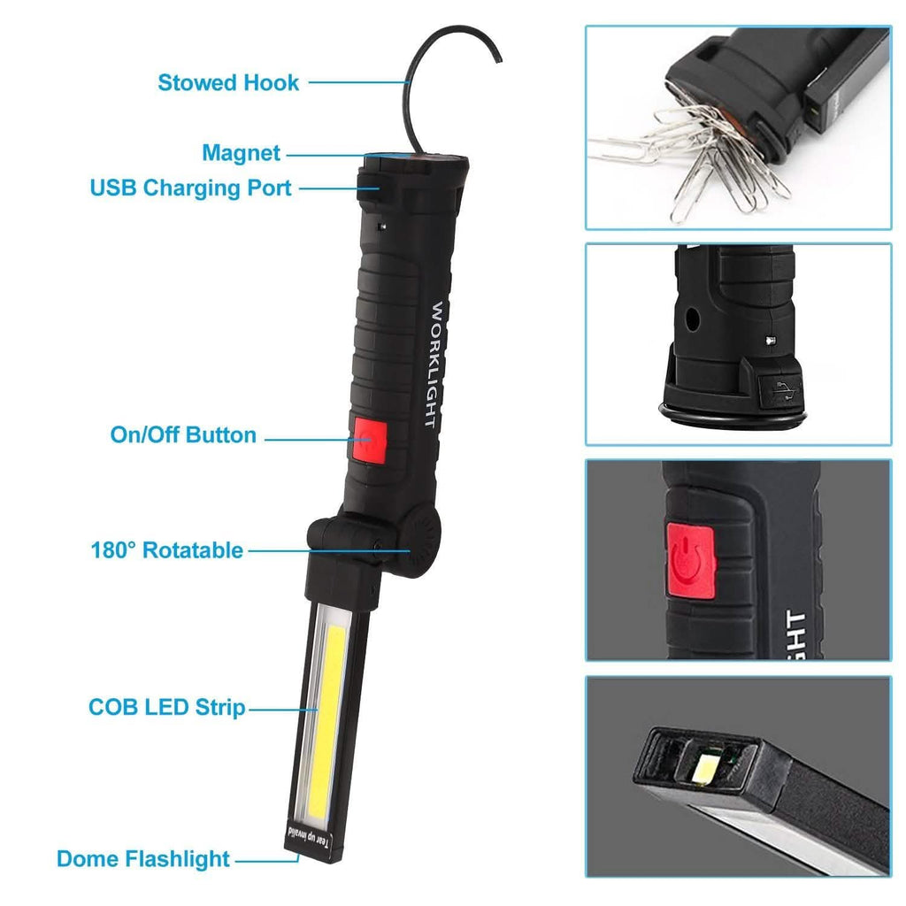 Rechargeable COB LED Slim Work Folding Light