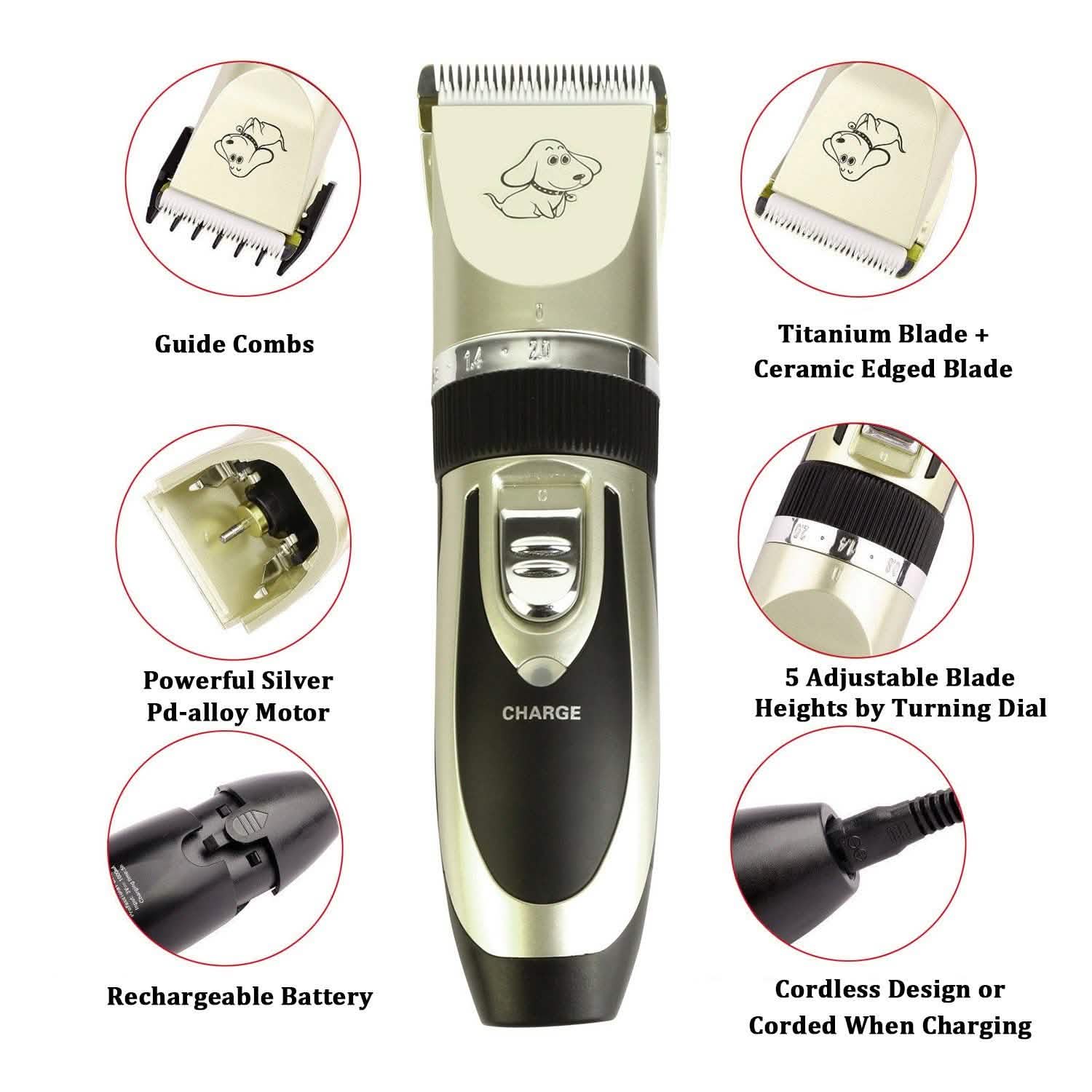 Rechargeable Electric Pet Hair Clipper