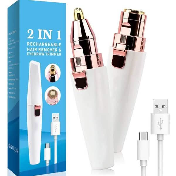 Rechargeable Facial Hair Remover and Eyebrow Trimmer