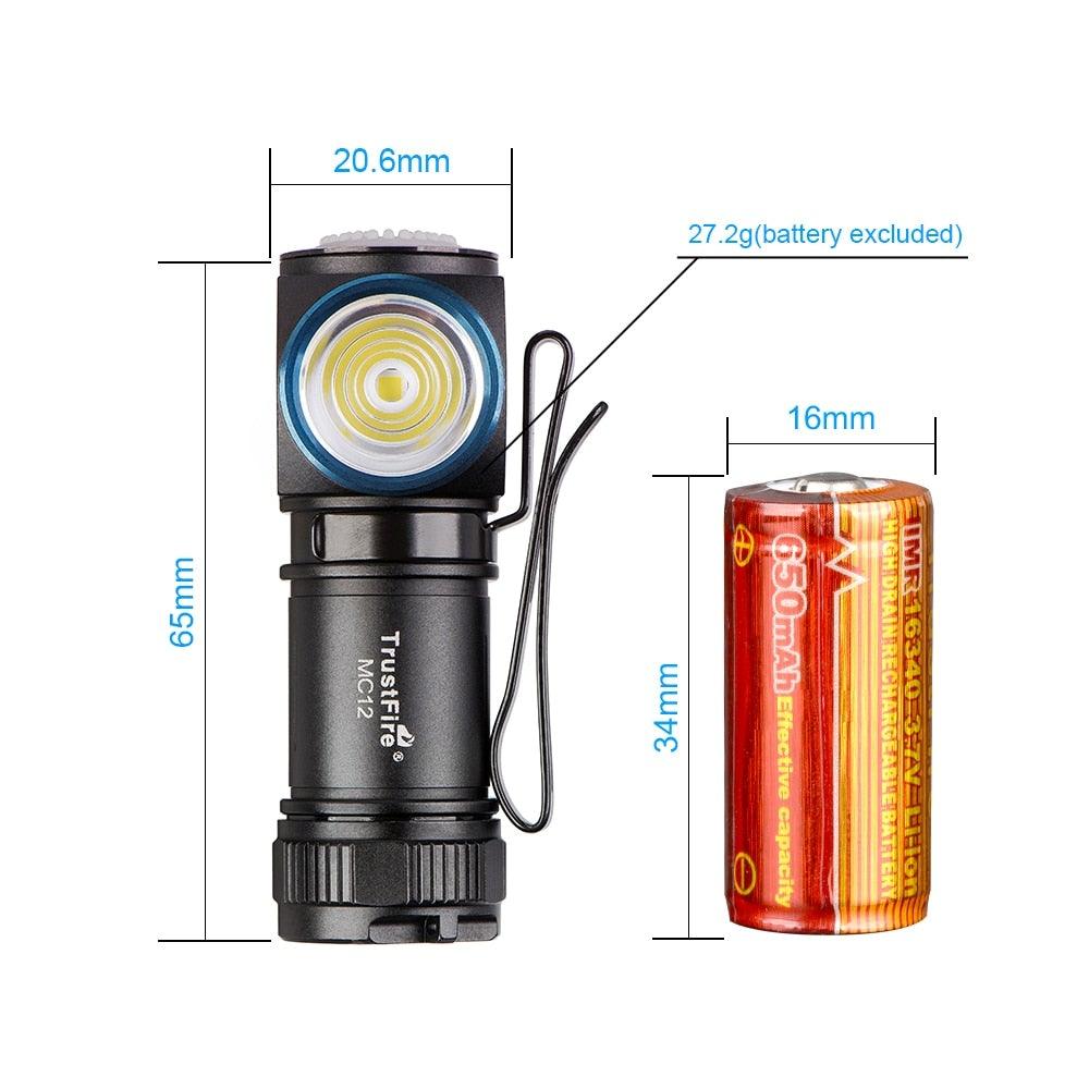 Rechargeable High Lumen Super Bright Powerful LED CREE XP-L HI  Flashlight Magnetic Water & Impact Resistant Handheld Flashlights  For Outdoor Camping Hiking Riding