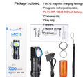 Rechargeable High Lumen Super Bright Powerful LED CREE XP-L HI  Flashlight Magnetic Water & Impact Resistant Handheld Flashlights  For Outdoor Camping Hiking Riding
