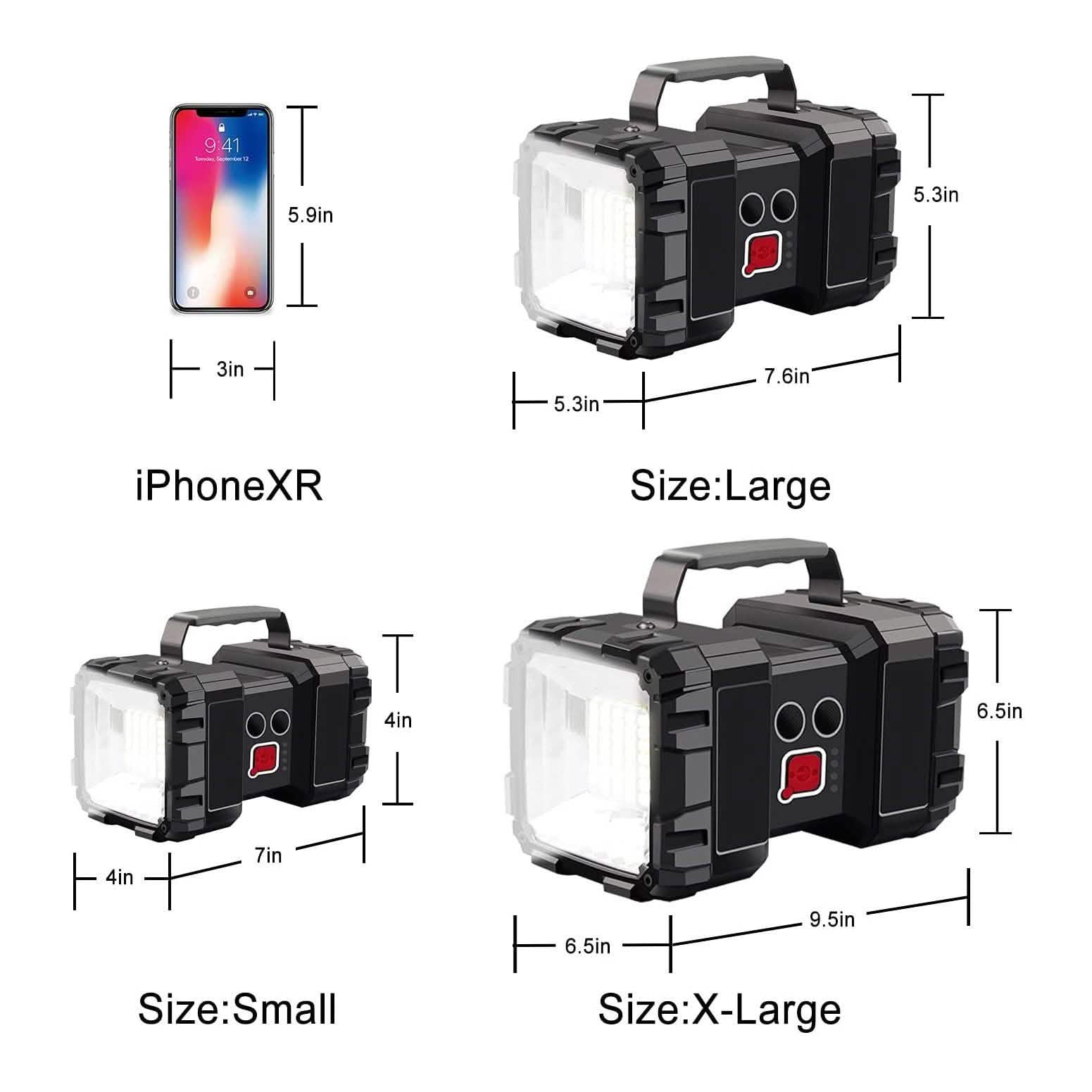 Rechargeable LED Spotlight Flashlight