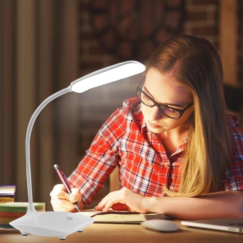 Rechargeable Table Lamp Desk Light Study Room Lamp, Modern Table Lamp, Flexible for Students To Read, Study Room Table Lamp Decorative Table Lamp Cute Study Lamps for Bedroom Décor