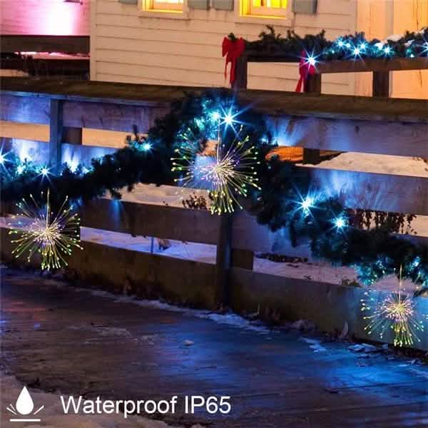 Remote Control Waterproof Christmas Fireworks LED String Lights