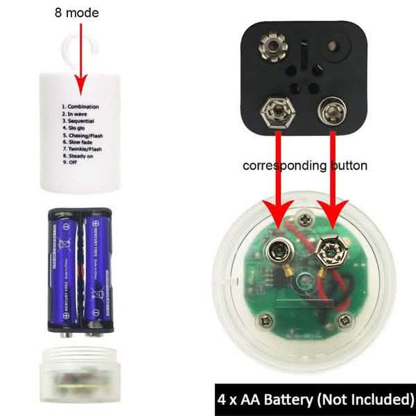 Remote Control Waterproof Christmas Fireworks LED String Lights