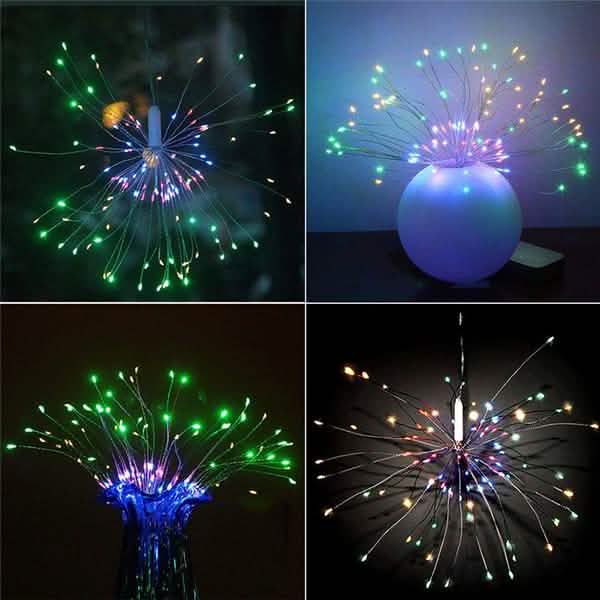 Remote Control Waterproof Christmas Fireworks LED String Lights