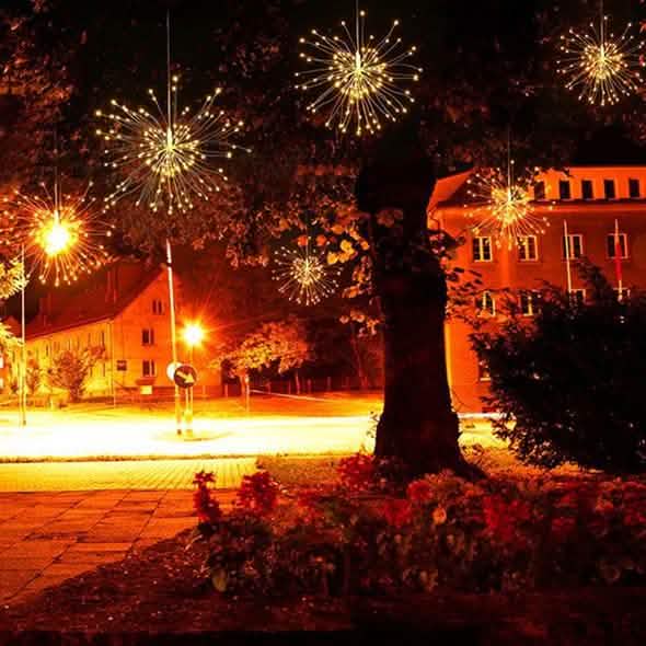 Remote Control Waterproof Christmas Fireworks LED String Lights