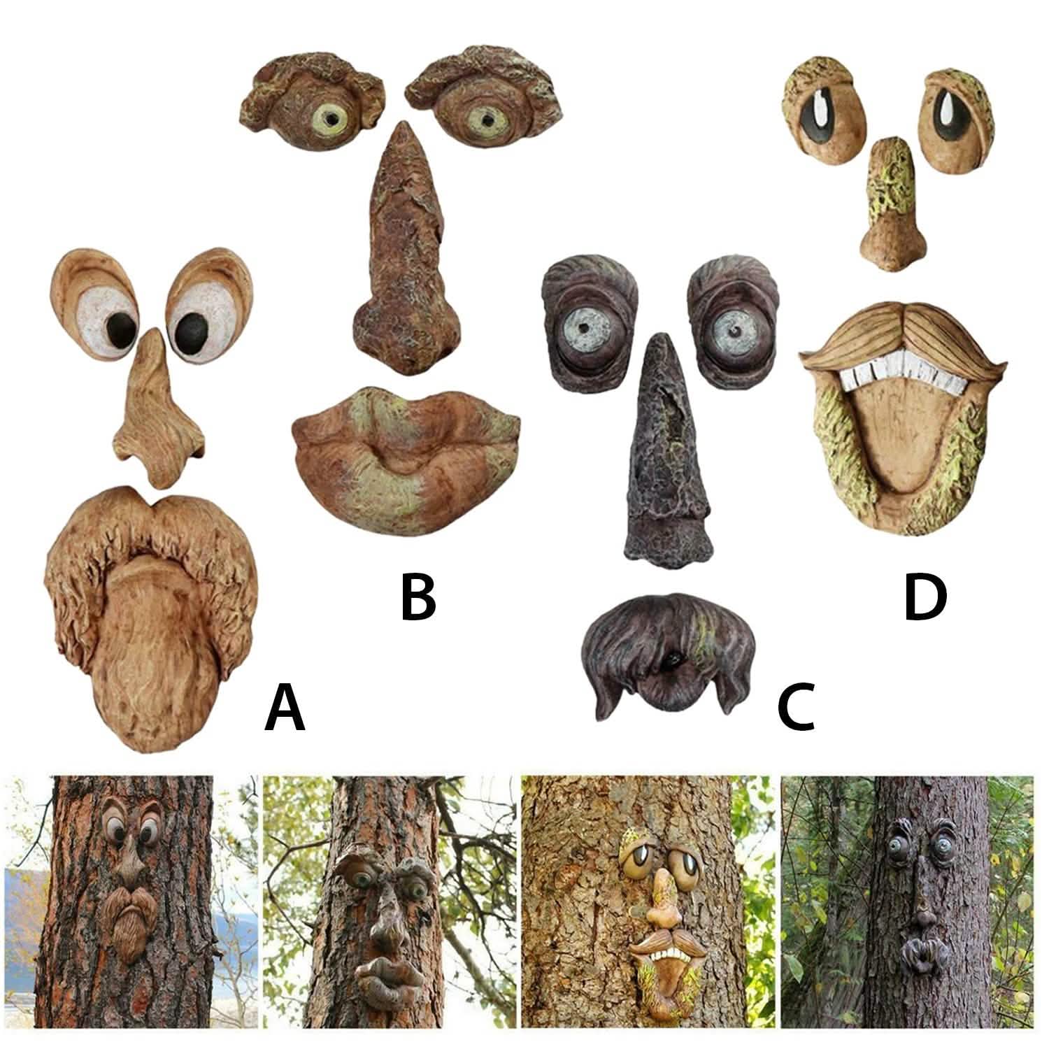 Resin Old Man Tree Hugger Bark