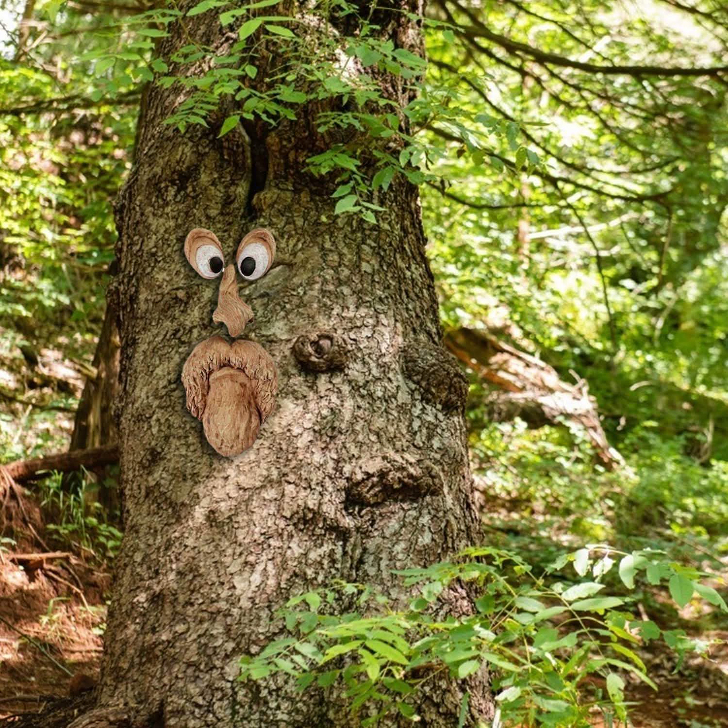 Resin Old Man Tree Hugger Bark