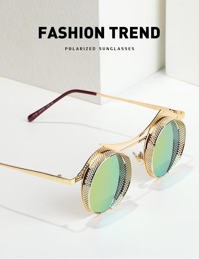 Retro Metal Round Circle Frame Sunglasses For Men New Fashionable New Round Shape Style Glasses For Women New Vintage Luxury Style Retro Sunglasses