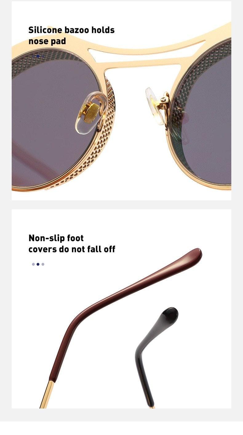 Retro Metal Round Circle Frame Sunglasses For Men New Fashionable New Round Shape Style Glasses For Women New Vintage Luxury Style Retro Sunglasses