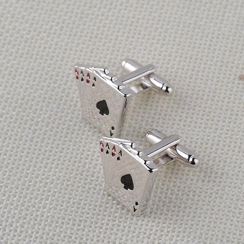 Retro Playing Cards Tie Clip Vintage Elegant Tie Clip Man Clips Unique Business Cufflinks Wedding Tie Clips For Anniversary Business Meeting And Daily Life