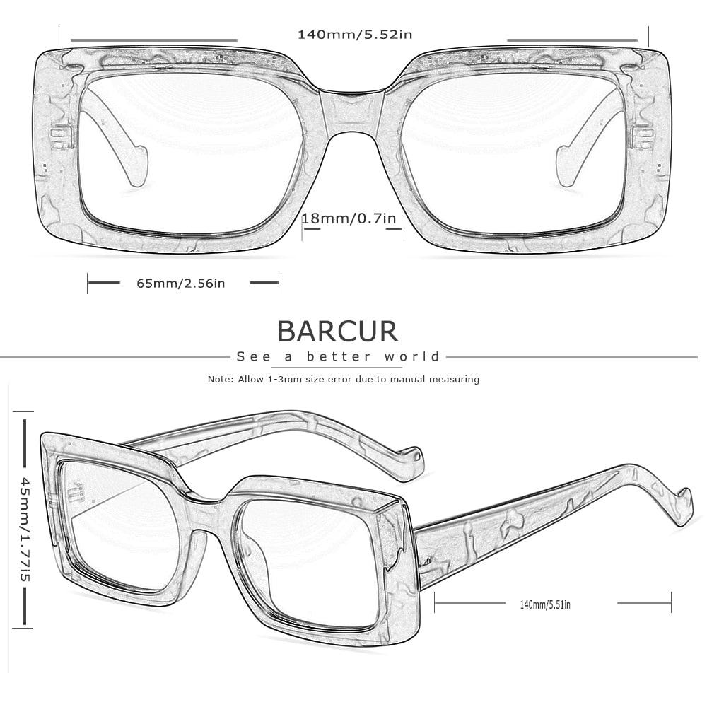 Retro Vintage Elegant BARCUR Polarized Design Sunglasses Men Polarized UV400 Women Square Sun glasses Eyewear Retro Small Frame sunglasses for Girls In Vintage Style