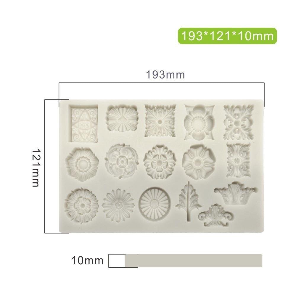 Reusable Retro Silicone Fondant Chocolate Aroma Stone Ornaments Resin Sugarcraft Mold For Pastry Cup Cake Decorating Crystal Stones Silicone Mold For Kitchen
