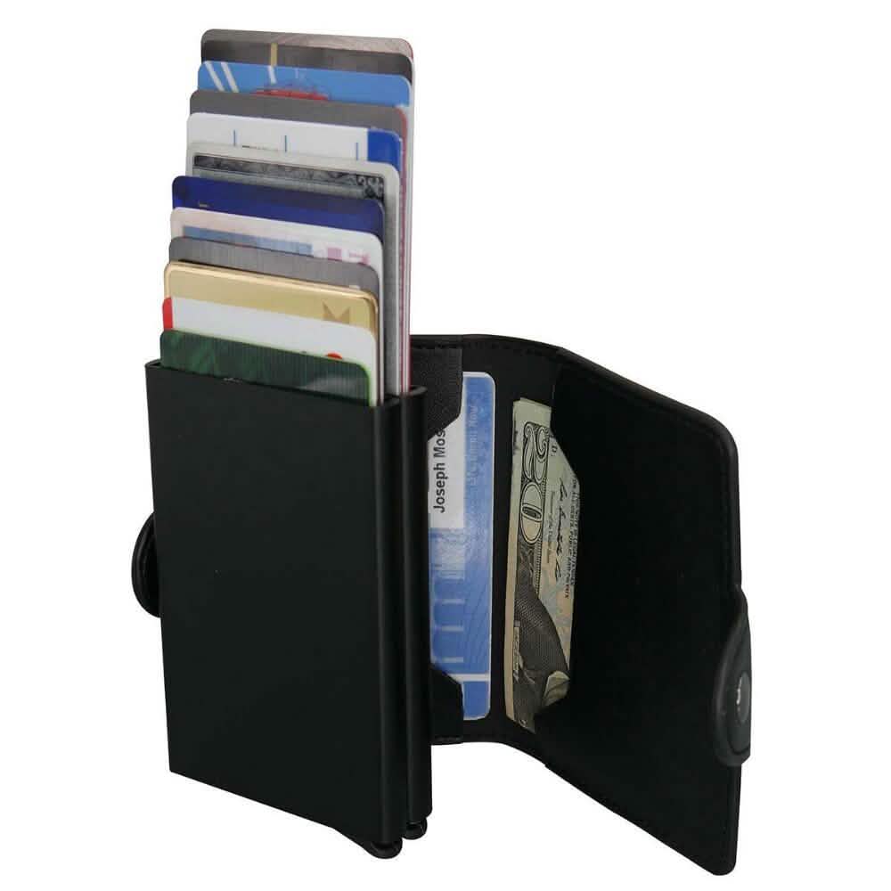 RFID-Blocking Cascading Quick Card Wallet