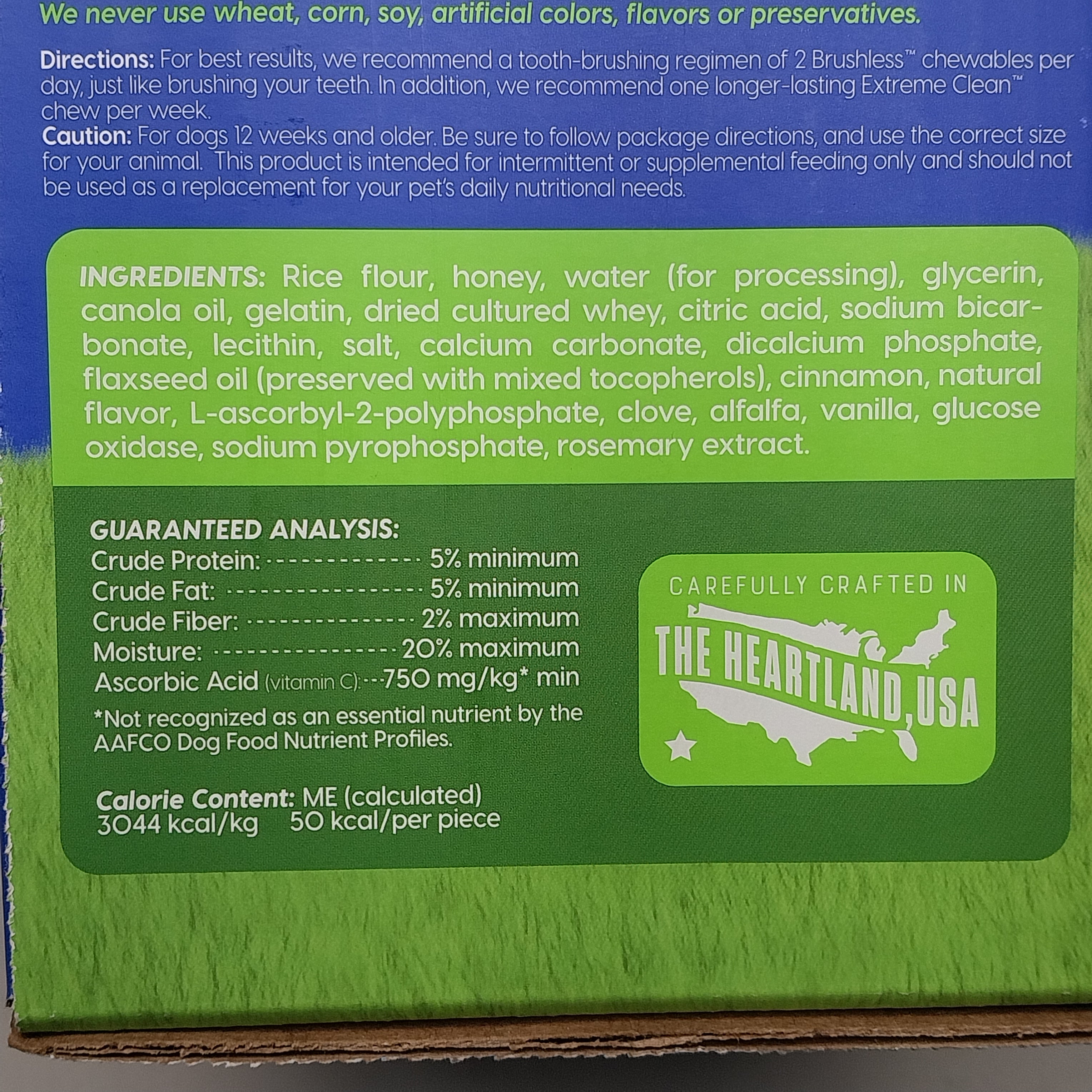 ARC Naturals Brushless Toothpaste for Dogs Med sz 20-40 lbs 60 ct per box