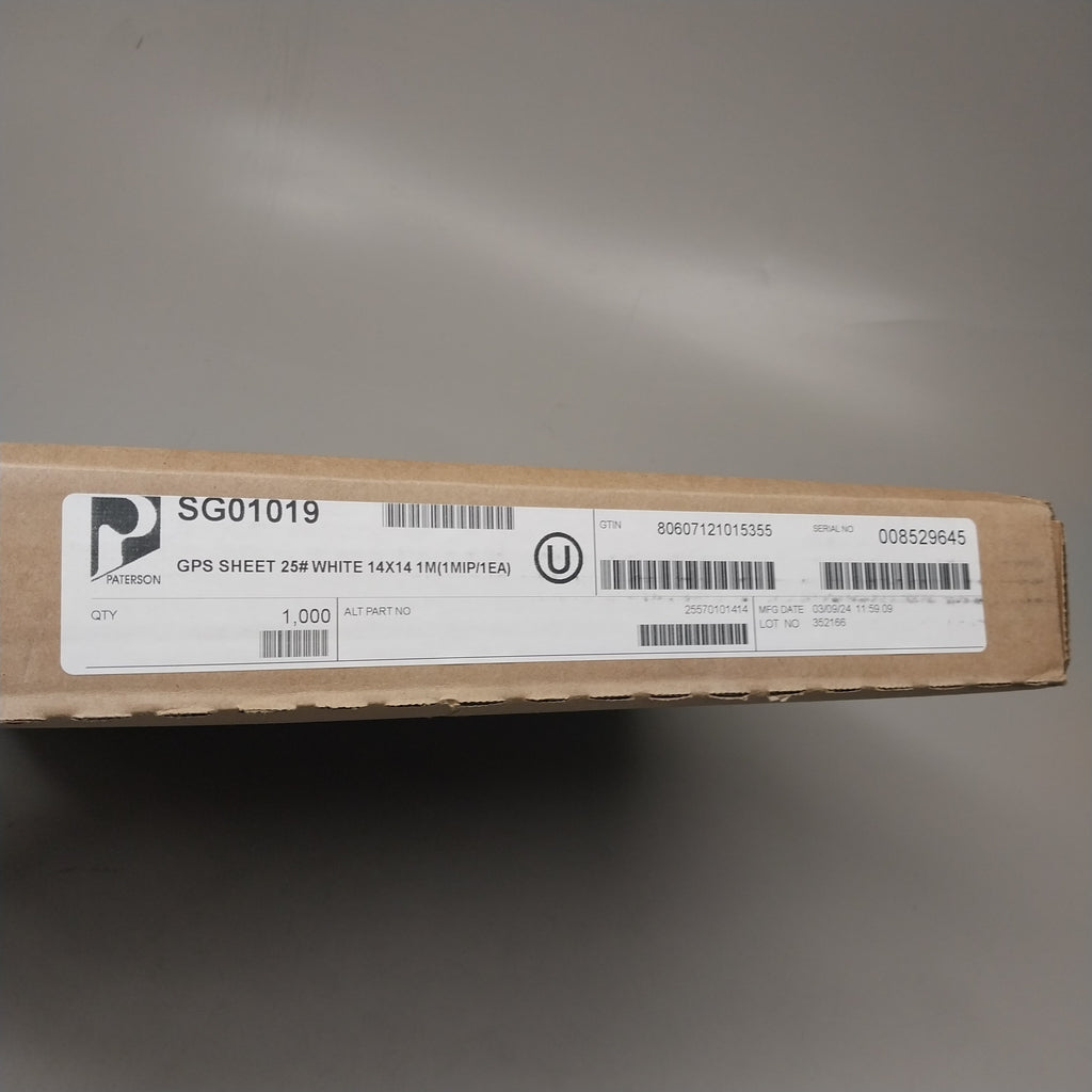 PATERSON (1,000 PACK) GPS Sheet Pan Liners Baking Sheets 14"x14" White SG01019