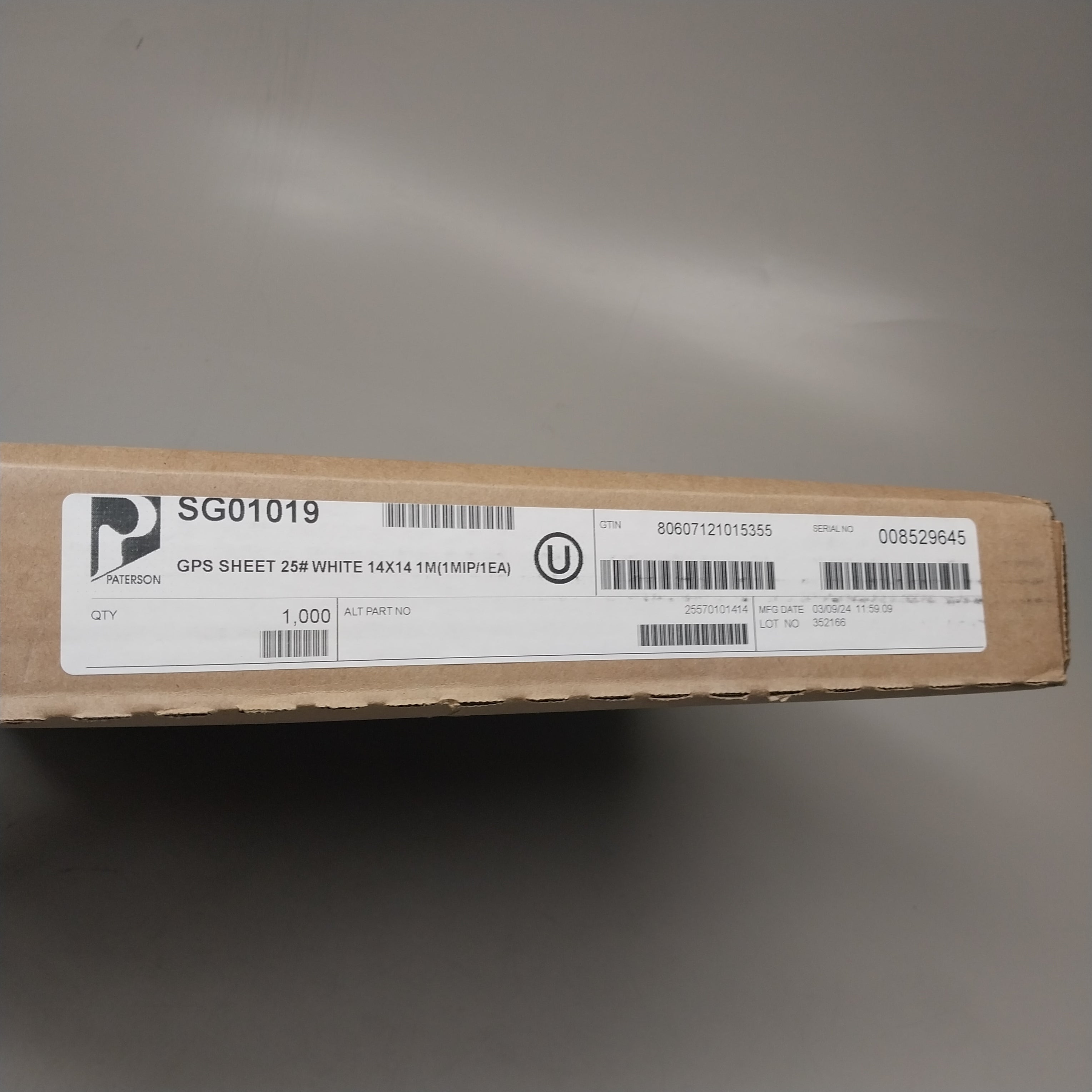 PATERSON (1,000 PACK) GPS Sheet Pan Liners Baking Sheets 14"x14" White SG01019
