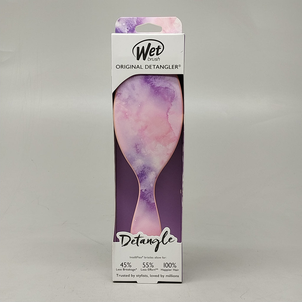 WET BRUSH (4 PACK) Original Detangler Hair Brush Pink / Purple Watermark Pattern