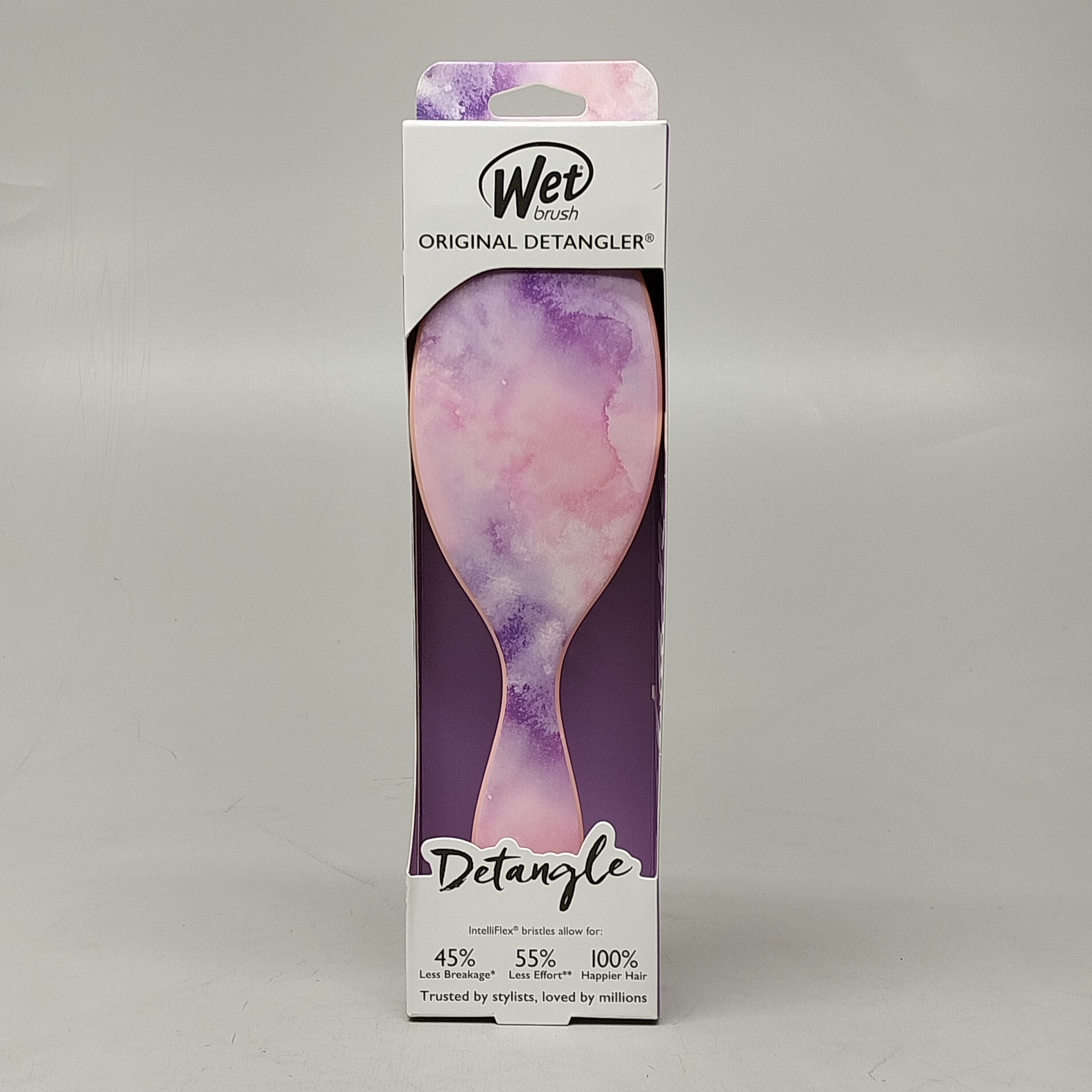 WET BRUSH (4 PACK) Original Detangler Hair Brush Pink / Purple Watermark Pattern