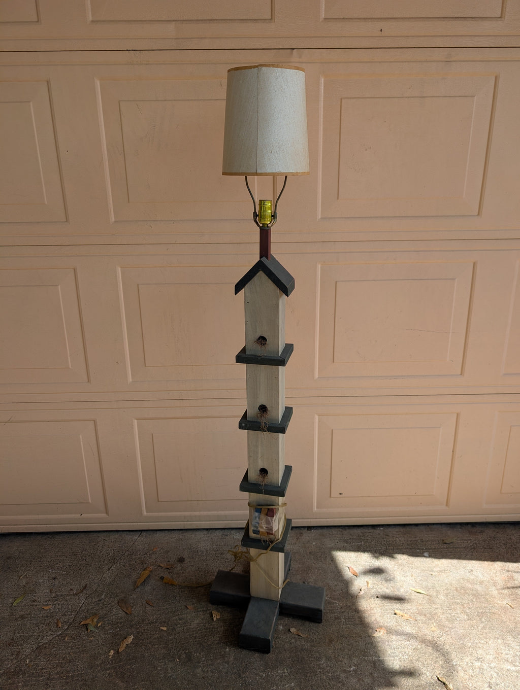 Vintage Birdhouse Floor Lamp
